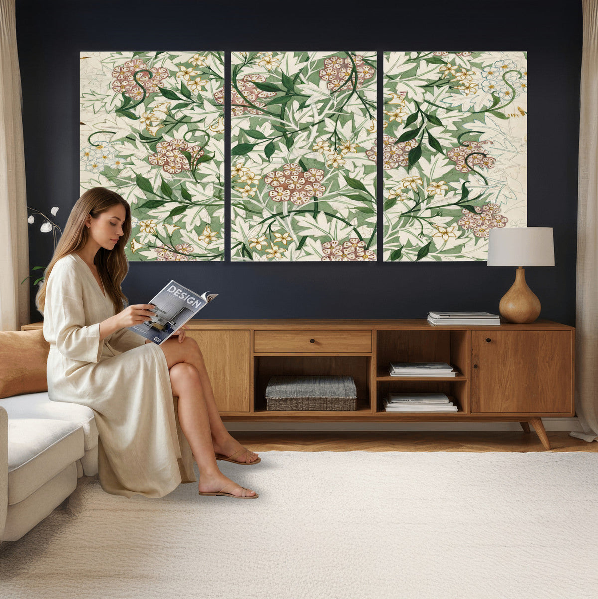 William Morris Jasmine 1872 Canvas Wall Art — Arts and