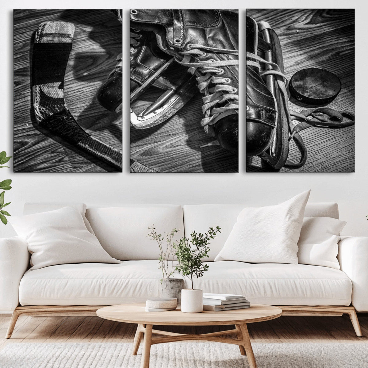 Old Pair of Mens Skates Wall Art Canvas, Men Skates Wall Art