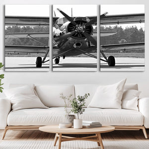 Wall Art Old War Plane Canvas Print