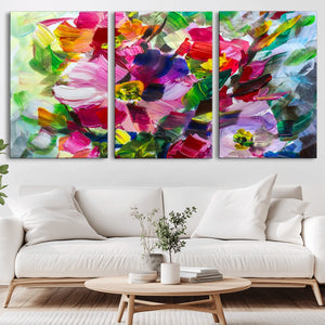 Oil Flower Abstract Canvas Print