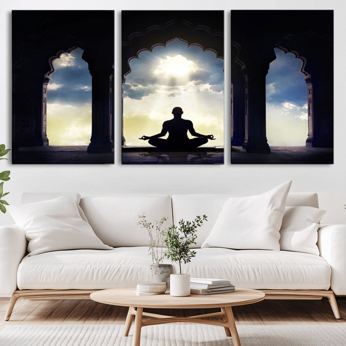 Women and Yoga Wall Art Canvas Print