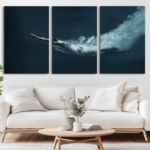 Swimmer Wall Art Canvas Print