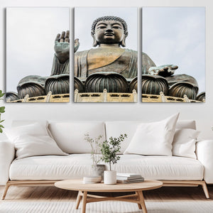 Buddha Statue Wall Art Canvas Print