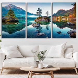 Crystal Clear Lake Wall Art | Mountains Wall Art Canvas | 3