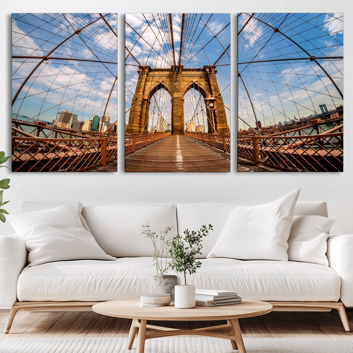 Brooklyn Bridge Manhattan Wall Art Canvas Print