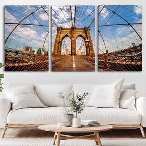 Brooklyn Bridge Manhattan Wall Art Canvas Print