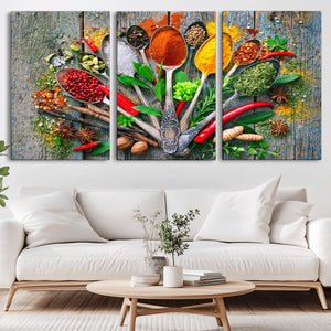 Spoonful of Spices Cooking Wall Art Canvas Print - Vibrant