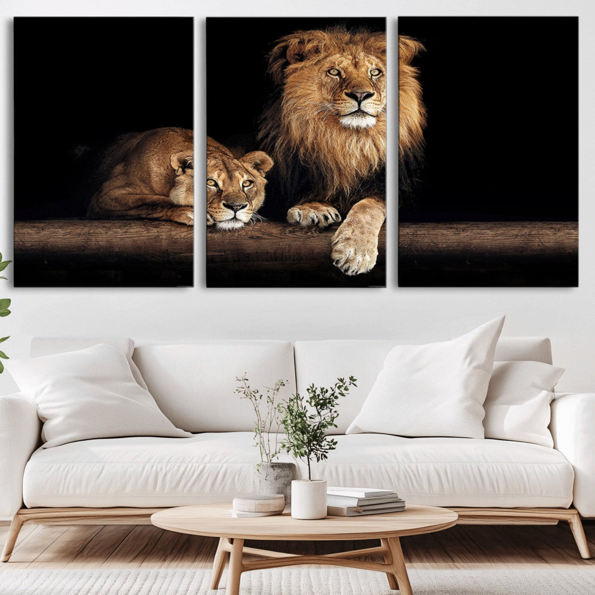 Lion Canvas Wall Art – Majestic Animal Print Artwork for