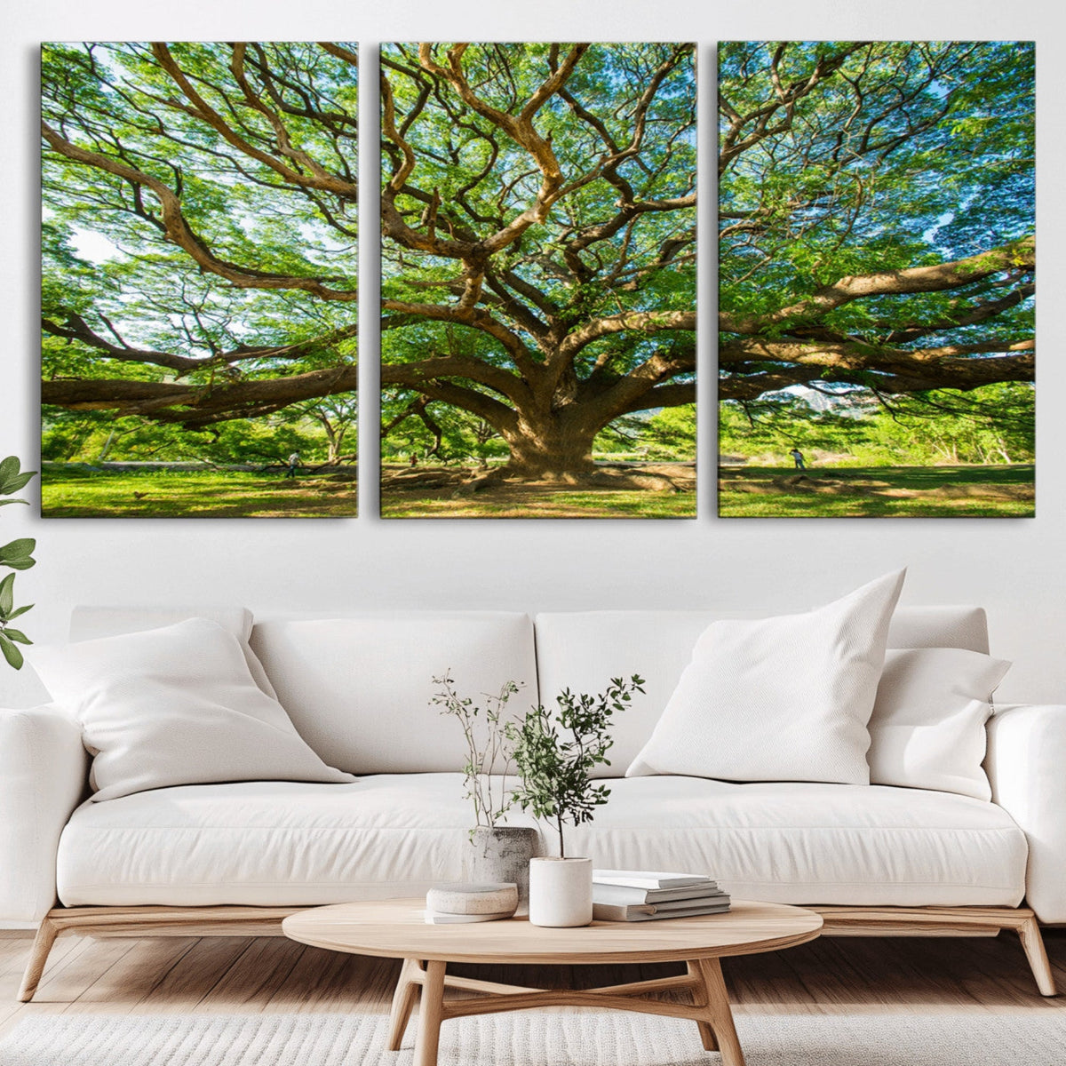 Majestic Oak Tree Wall Art – Serene Nature Canvas Print with