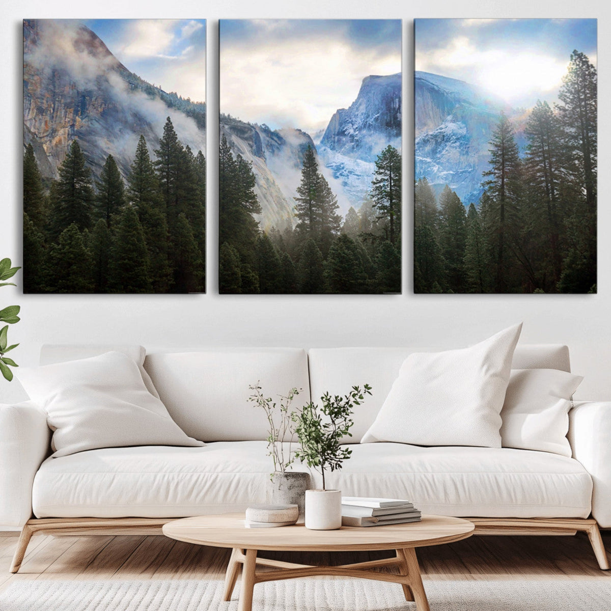 Half Dome Yosemite Calinia Wall Art Canvas Print El Capitan