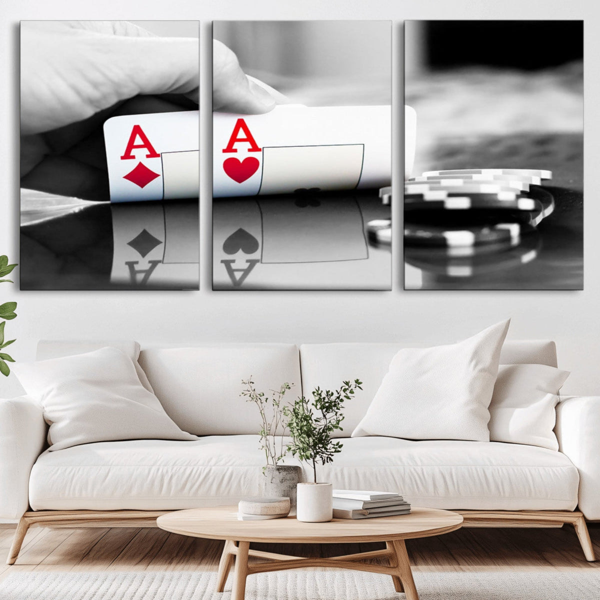 Aces Poker Art Poker Game Wall Art Canvas Print