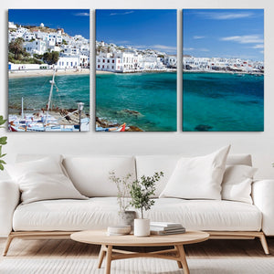 Santorini Wall Art Canvas Print