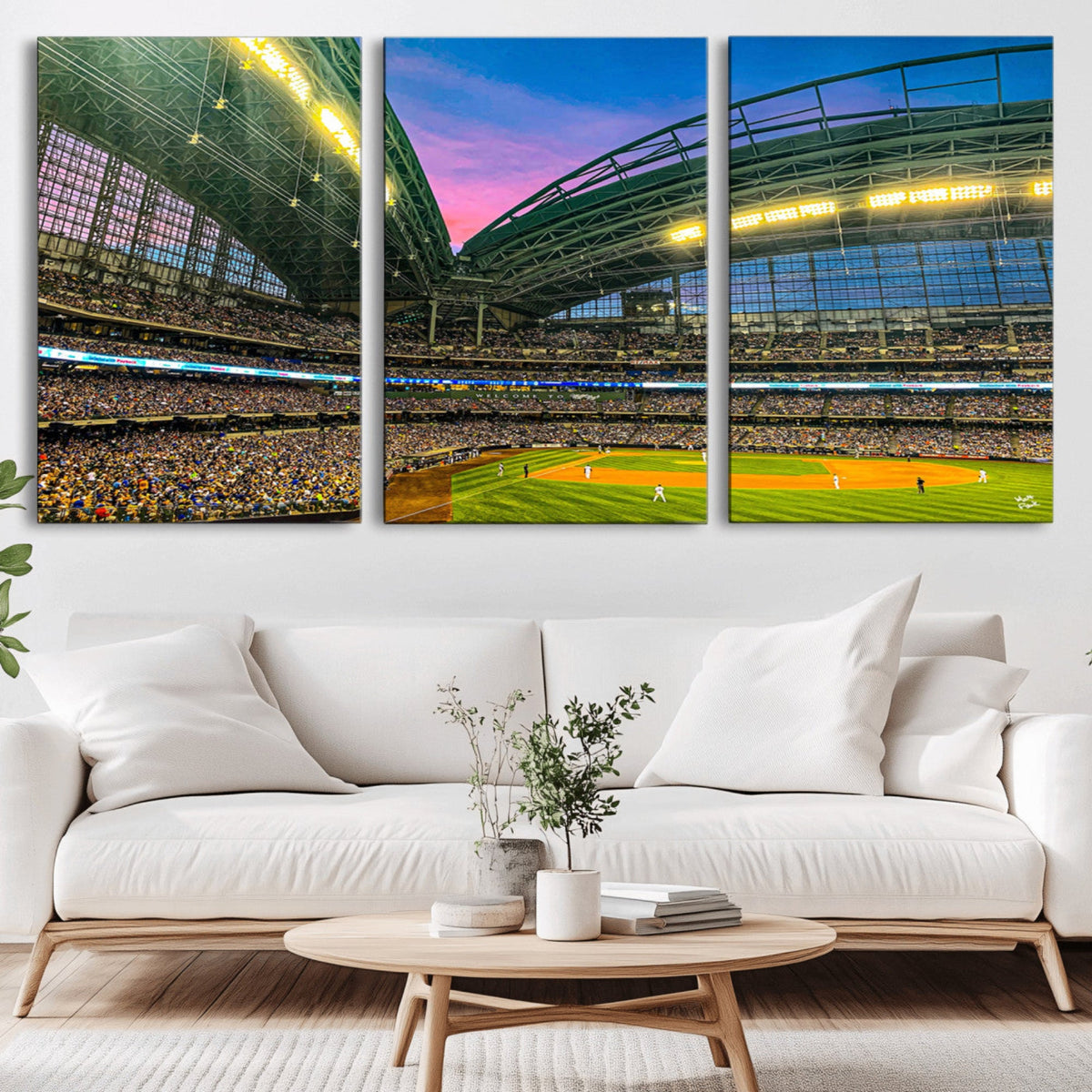 Milwaukee Brewers Baseball Team Print Canvas- American