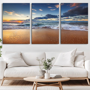 Beach Canvas Wall Art - Coastal Seascape Print for Living