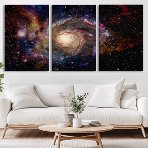 Nebula and Galaxies in Space Wall Art Canvas Print, Spiral
