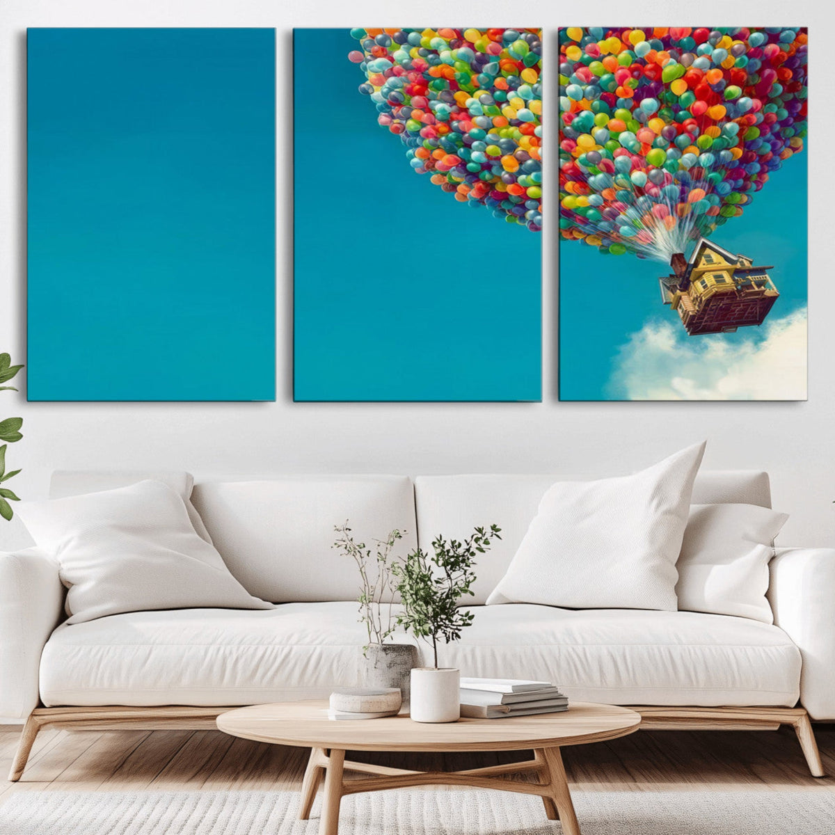 Carl Fredricksen, Up Movie Wall Art, Colorful Balloon House