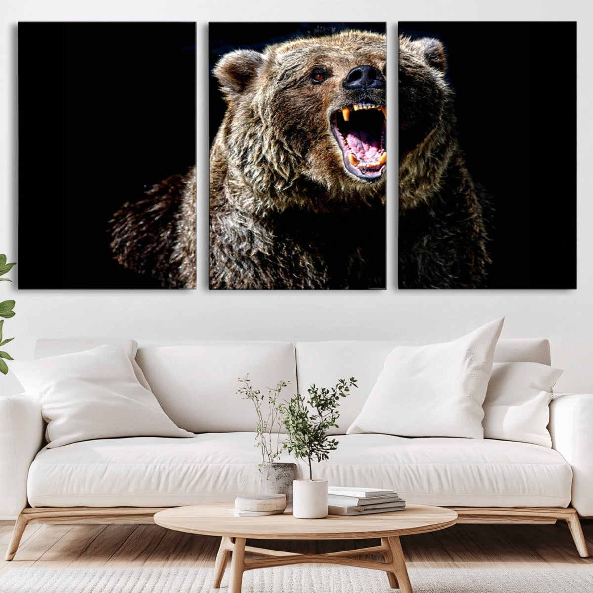Grizzly Bear Canvas Print | Wildlife Wall Art for Cabin