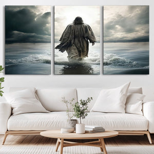 Jesus Walking on Water Wall Art | Canvas Print | Ready to