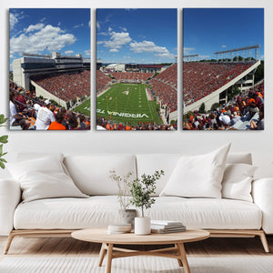 Virginia Tech Hokies Football Team Print - Blacksburg Lane