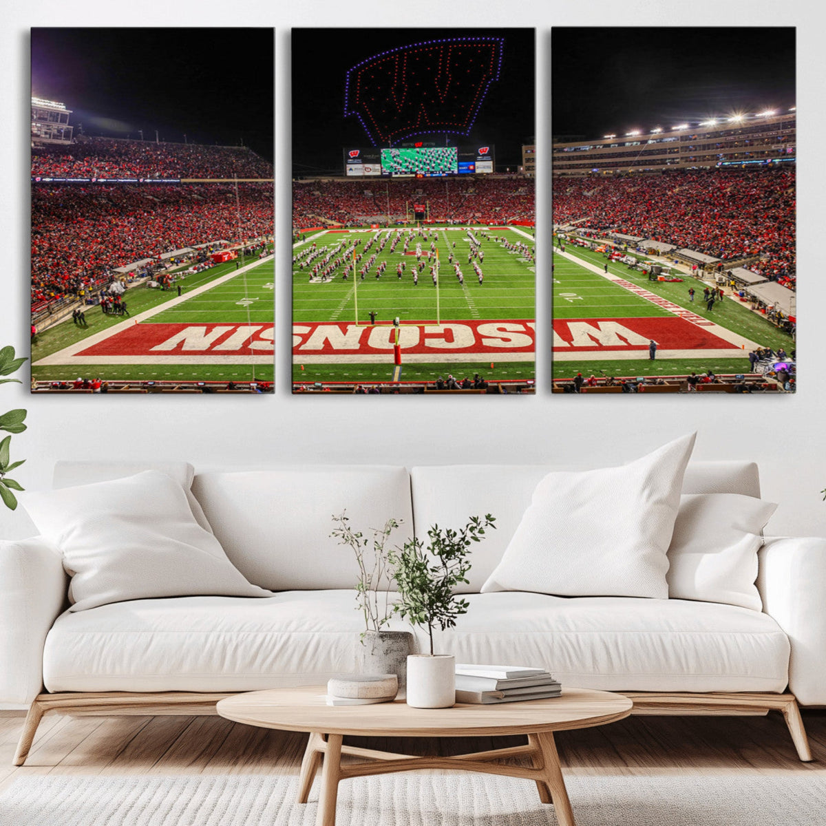 Wisconsin Badgers Football Team Print Canvas- Madison Camp