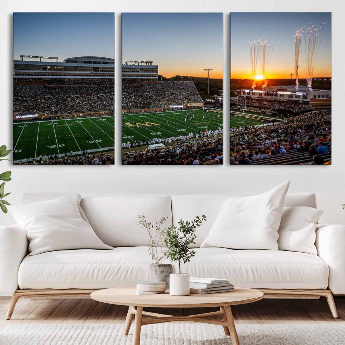 Demon Deacons Football Team Print Canvas- Winston-Salem