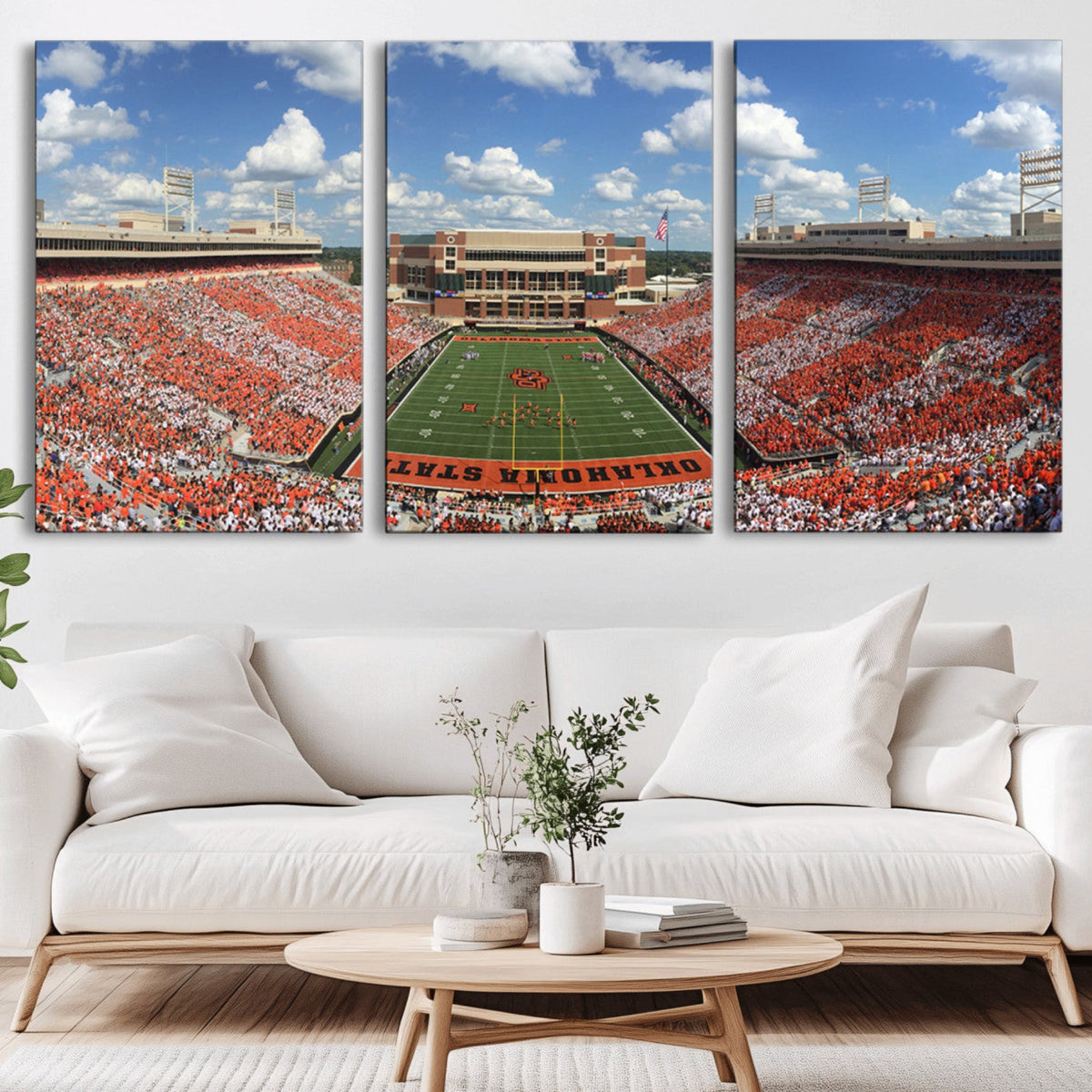 Oklahoma State Cowboys Football Team Print - Stillwater