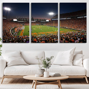 Clemson University Tigers Art Print, Football Team Print -