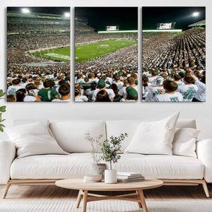 Michigan State Spartans Football Canvas Print - East Lansing