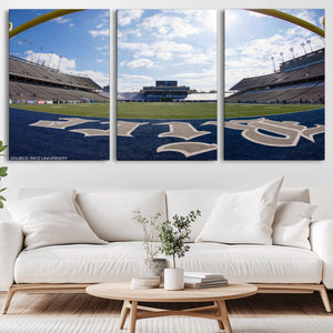 Rice University Owls Football Team Print - Houston Rice