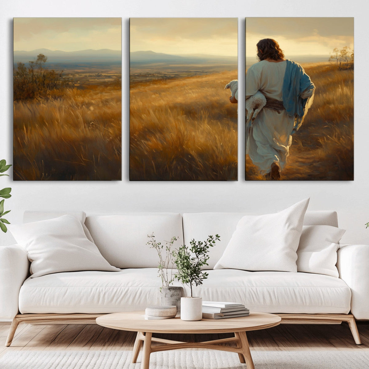 Jesus the Good Shepherd Wall Art Canvas Print -