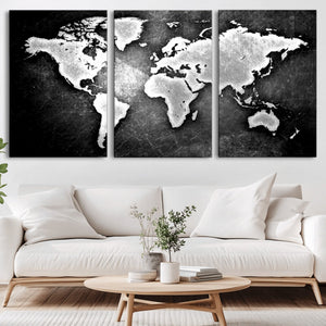 World Map Wall Art Canvas Print – Framed Wall Art for