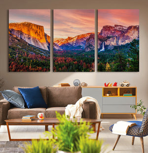 Yosemite Nal Park Wall Art Landscape Canvas Print El Capitan