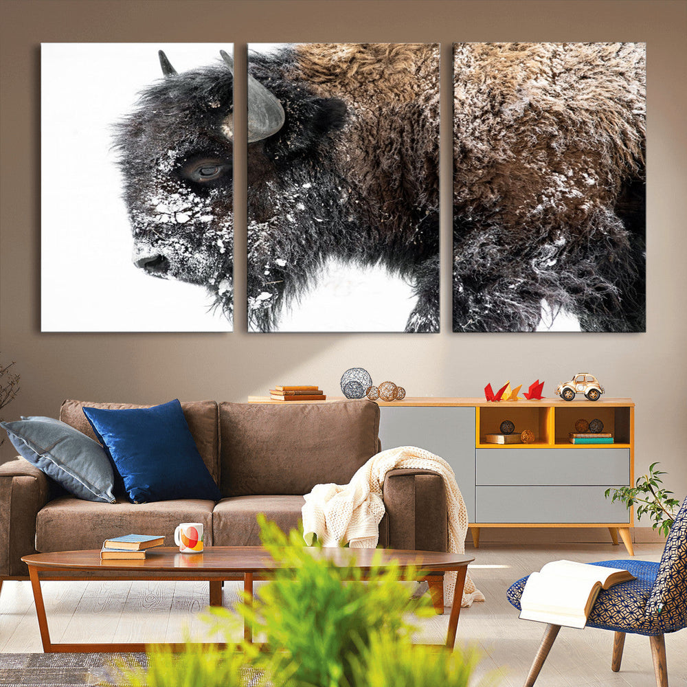 American Bison Wall Art Print – Majestic Buffalo Canvas