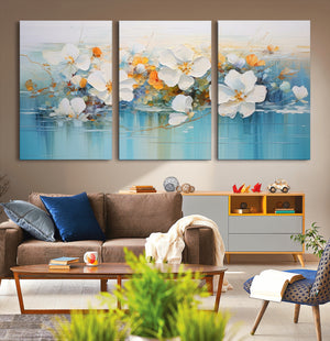 Abstract Flower Wall Art Canvas Print