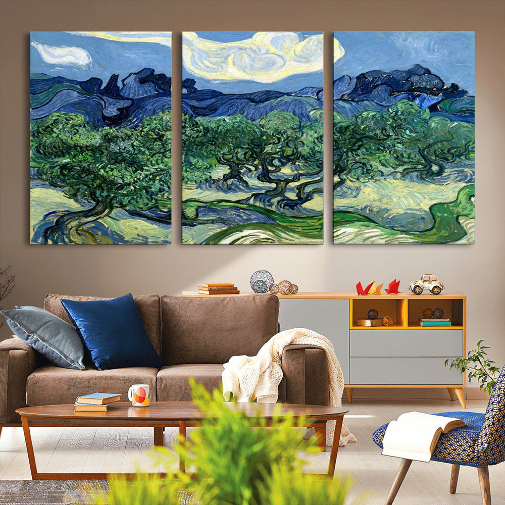 Olive Trees Van Gogh Wall Art Canvas Print