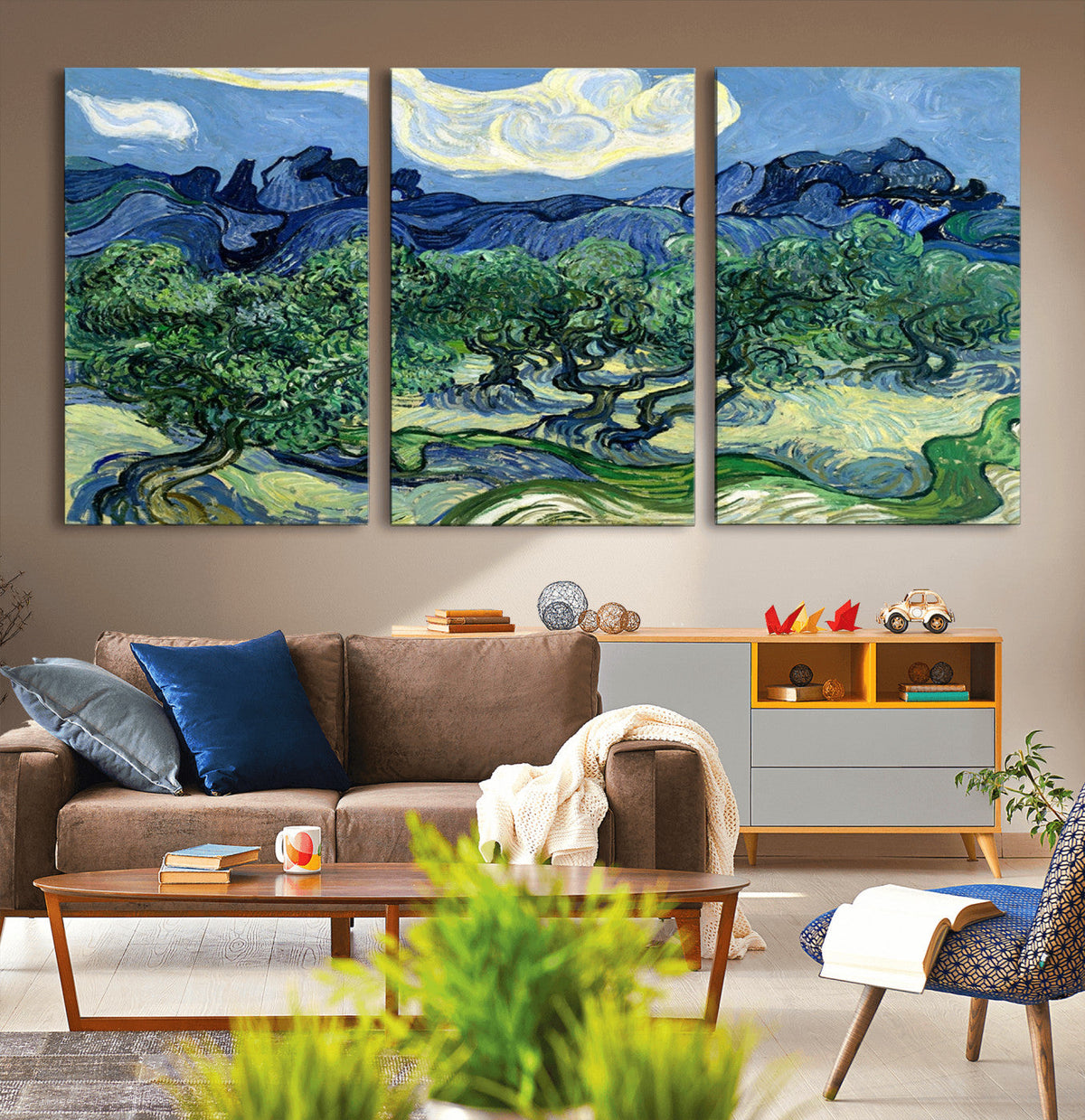 Olive Trees Van Gogh Wall Art Canvas Print