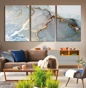 Large Abstract Marble Wall Art Canvas Print for Living Room