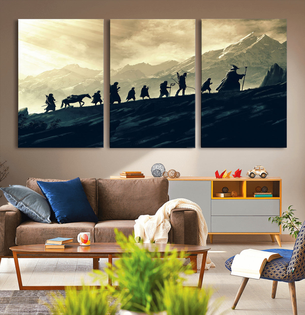 Fellowship Journey Wall Art – Fantasy Adventure Canvas Print