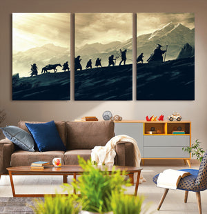 Fellowship Journey Wall Art – Fantasy Adventure Canvas Print