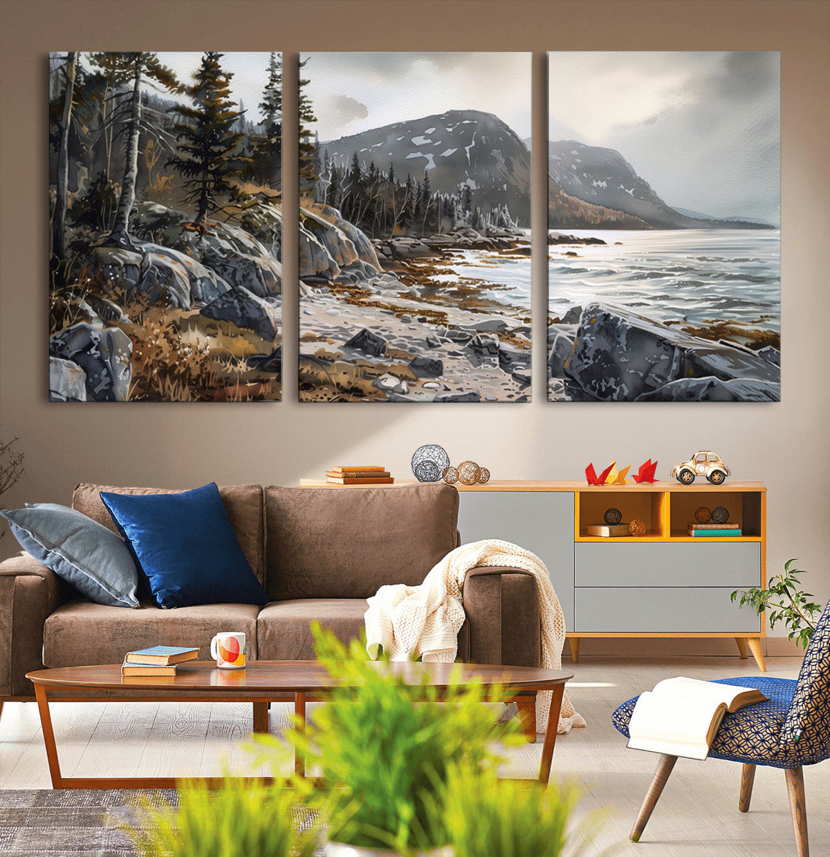 Serene Coastal View of Acadia National Park - Stunning