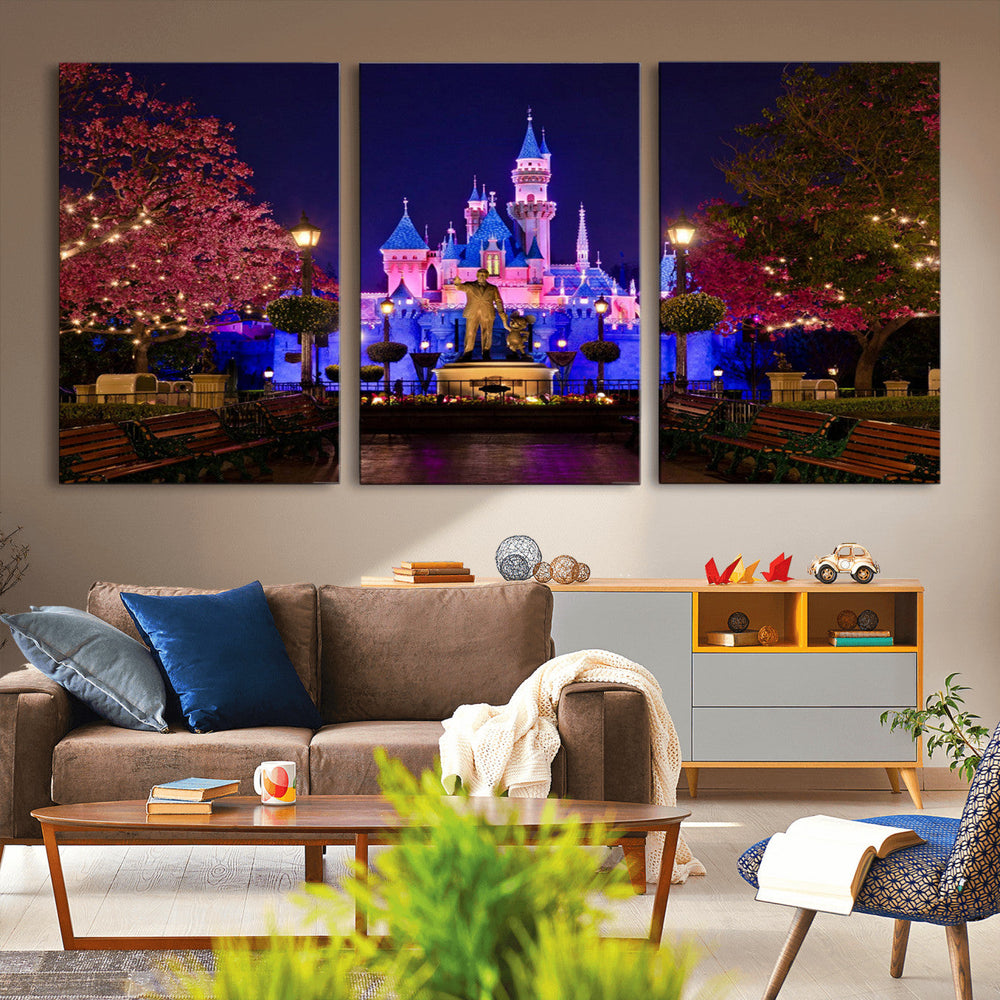 Castle Large Wall Art Disney Magic Kingdom Kids Room Decor -