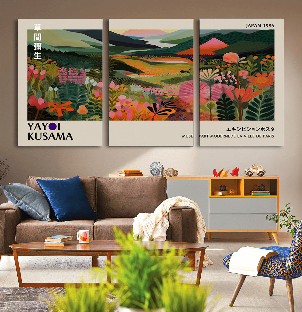 Yayoi Kusama Japan 1986 Wall Art Canvas Print – Vibrant