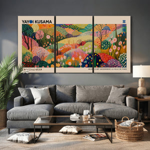 Yayoi Kusama Japanese Art Canvas Print, Abstract Art, Large