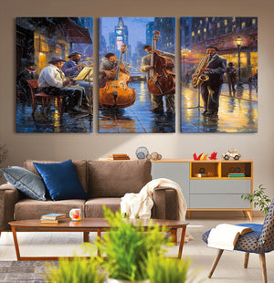 Colorful Jazz Wall Art - African American Music Canvas Print