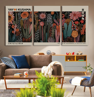 Modern Japanese Wall Art Canvas Print – Framed Abstract