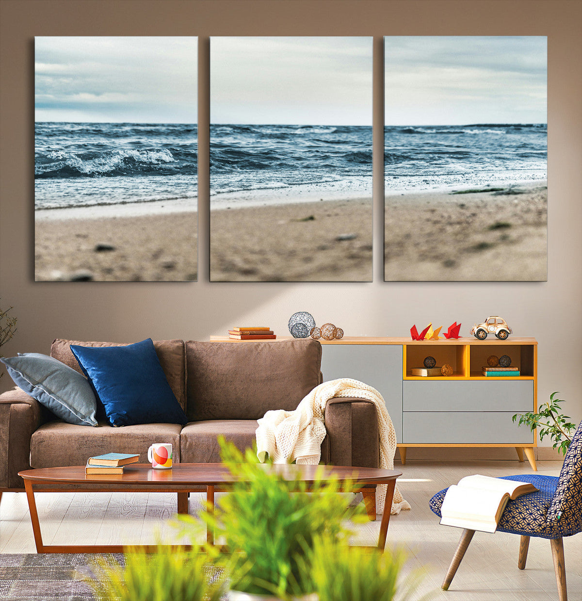 Ocean Wall Art Canvas Print – Moody Coastal Seascape Scene