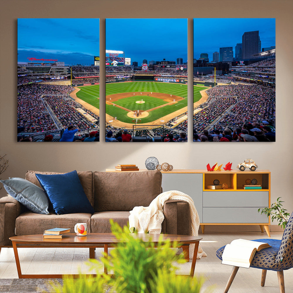 Target Field Stadium Wall Art Canvas Print – Minnesota Twins