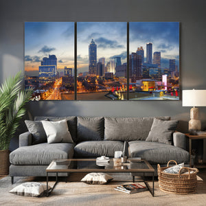 Atlanta Skyline Wall Art Canvas Print, Atlanta Downtown