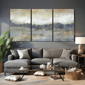 Abstract Neutral Landscape Painting Wall Art