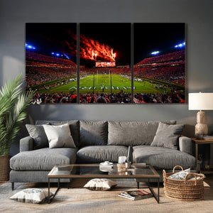 Auburn Stadium Wall Art Canvas Print, College Football Night